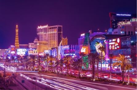 driving with city lights at night